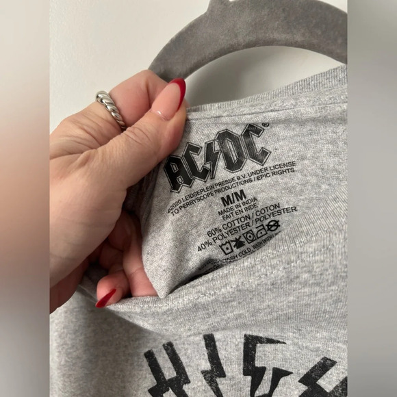 Official Merch | AC/DC High Voltage Grey Graphic T-Shirt | Size M - Picture 4 of 5